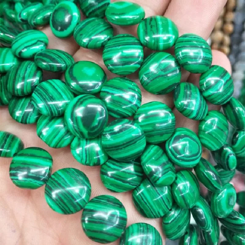 

33PCS Nature Gemstone Beads Strings Coin Shape Malachite Unakite Carnelian Tiger Eye Jade Turquoise Size 12MM For Women's Bracle