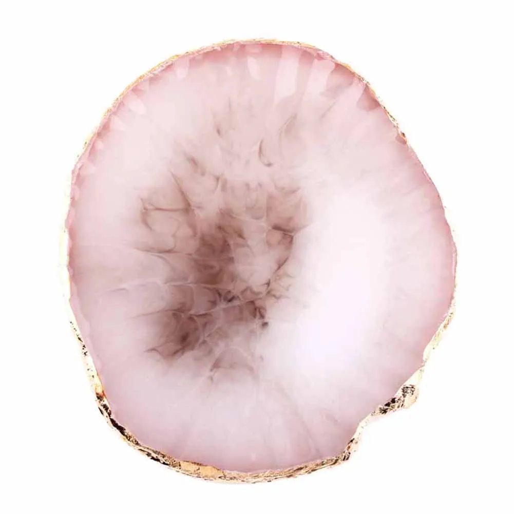 1 шт. круглая Смола Агат камень ногтей Цвет палитра Гель-лак поддон для смешивания