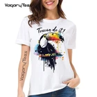 Женская футболка с креативным акварельным рисунком птицы, новинка, футболка с принтом Toucan do it, летние топы в стиле Geek, женские футболки
