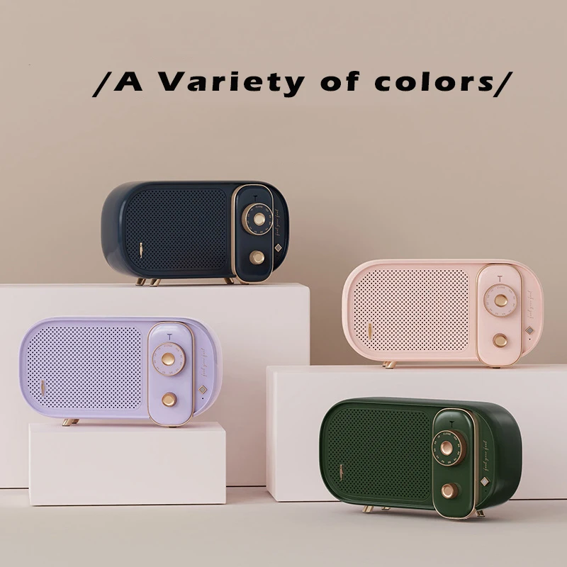 

Bluetooth 5.0 Stereo Vintage Retro Microphone Speaker Support TF Card U Disk 3.5mm Aux Portable Subwoofer HIFI Wireless Speaker
