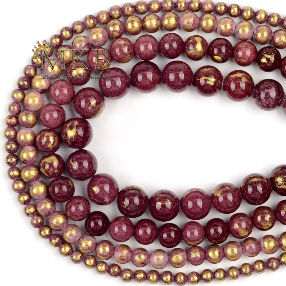 

Винно-красные бирюзовые Круглые бусины для изготовления ювелирных изделий 4 6 8 10 мм Diy Подвески браслет ожерелье аксессуары 15 "оптовая прода...