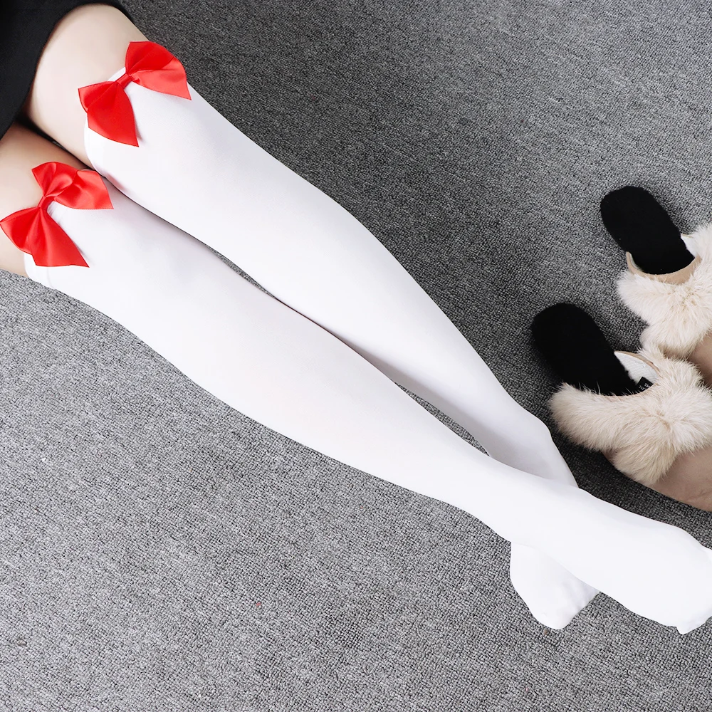 Модные пикантные женские нейлоновые эластичные чулки для девочек кружевные до