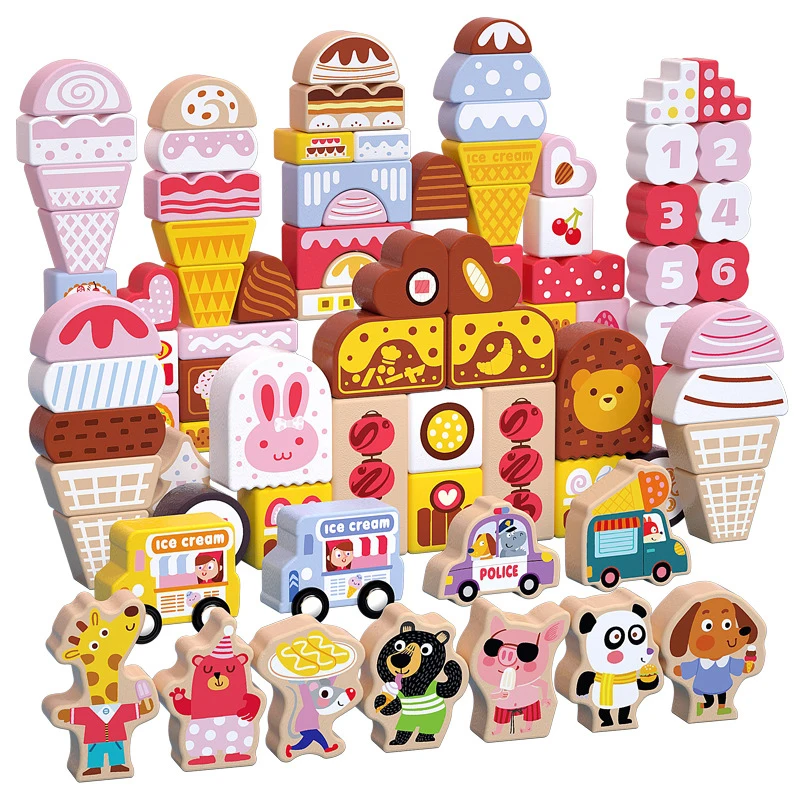 

116 шт., деревянные игрушки для мороженого