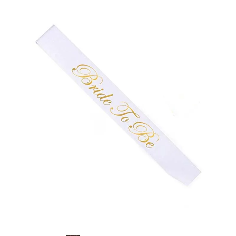 

White short Bridal Wedding Veil Bride To Be Sash Bachelorette hen Party Bridal Shower marriage gift Decoration hair Accessories