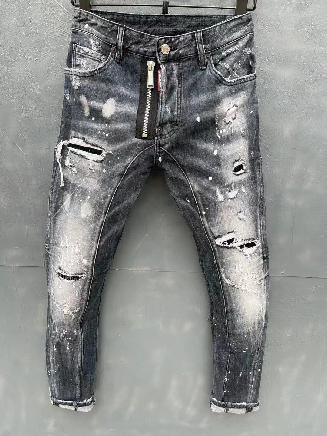 

2021 New Style Men's Ripped Paint Retro Jeans