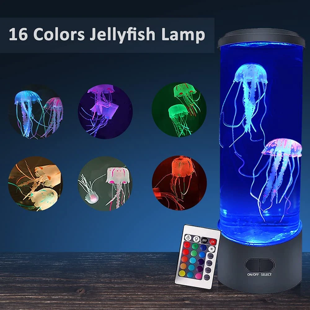 

Светодиодный ная лампа Фэнтези Медузы с питанием от USB и аккумулятора RGB 16 цветов светодиодный лампа из лавы для аквариума Медузы ночсветиль...