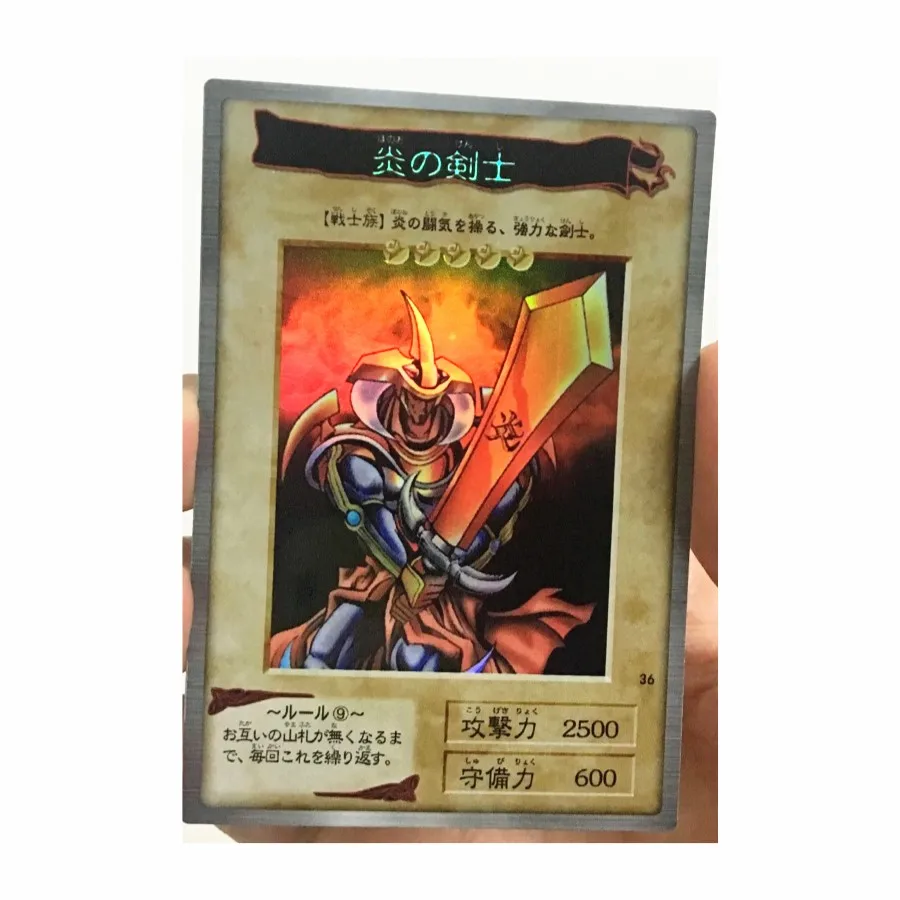 Yu Gi Oh llama espadach&iacute;n DIY juguetes pasatiempos Hobby coleccionables juego colecci&oacute;n de cartas de Anime-0