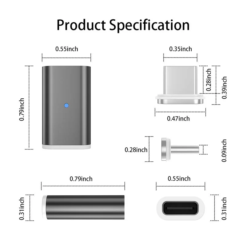Магнитный адаптер CANDYEIC для быстрой зарядки Android Type C Micro USB 2 0 устройство кабель