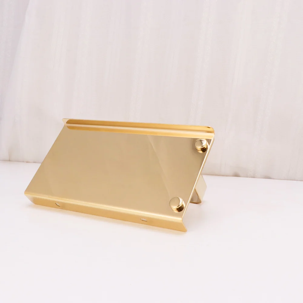 

1PC Stainless Steel Roll Paper Stand Wall Mounted Roll Rack Phone Wallet Storage Rack