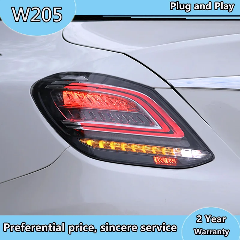Автостайлинг для Mercedes Benz W205 C180 C200 C260 C280 C300 светодиодная задняя фара Задний фонарь