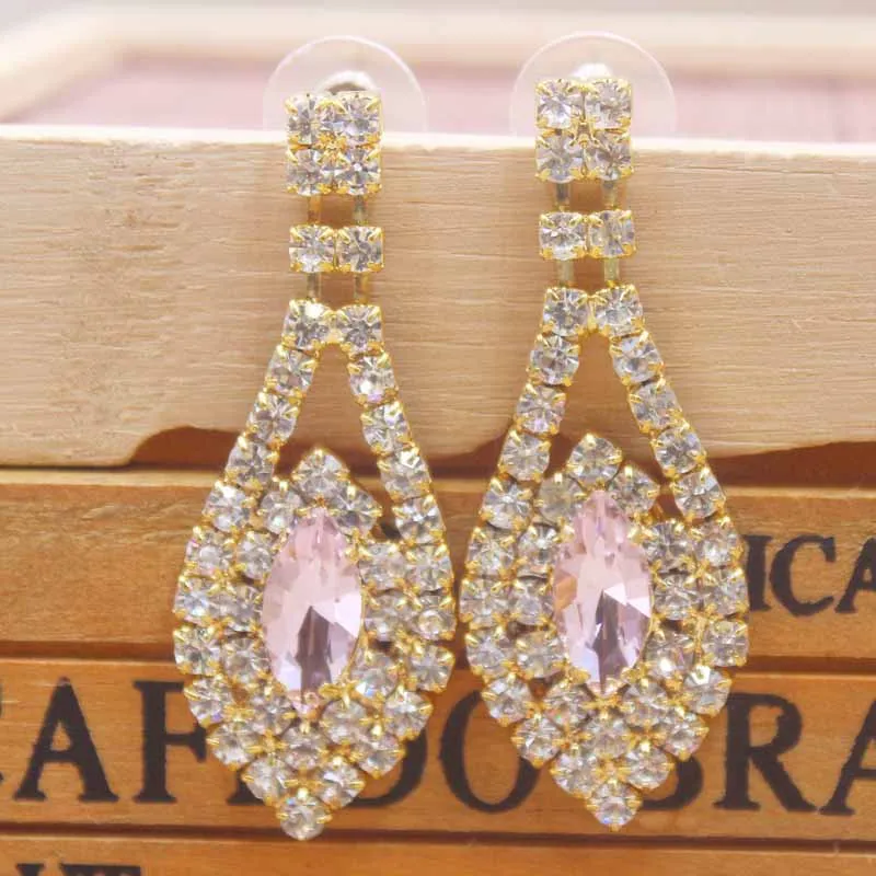 Элегантные зеленые серьги золотые/серебряные свадебные Zerong Стразы висячие