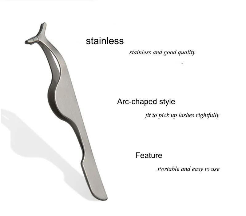 

High quality stainless steel false eyelash tweezers tool