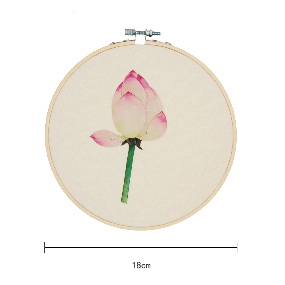 

One piece handmade wall desk decoration home shop bar wedding scene ornament Cotton canvas hand painted Lotus No. QC-1820