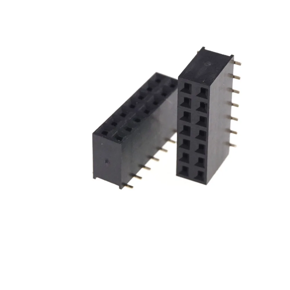 500pcs 2.54mm 2x7 14P Female Header Dual Row Pin SMT Plastic height 8.5mm PCB Socket Headers | Обустройство дома