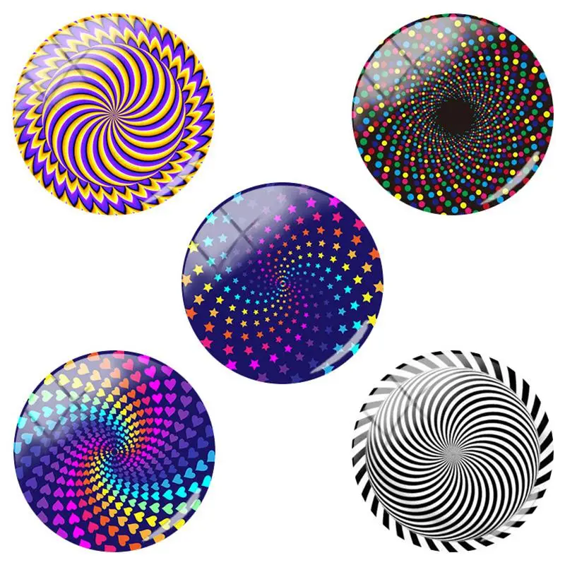 

TAFREE Dizziness Multi Themes pattern 12/15/16/18/20/25/30/35/40 mm Glass Cabochon Demo Flat Back Making Jewelry DIY Gift XY01