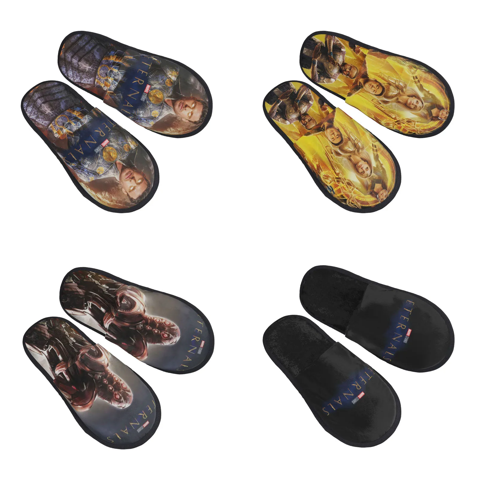 

Movie Eternals Women and Men Slipper Fluffy Soft Plush Warm House Shoes Anti-Skid Cozy Plush