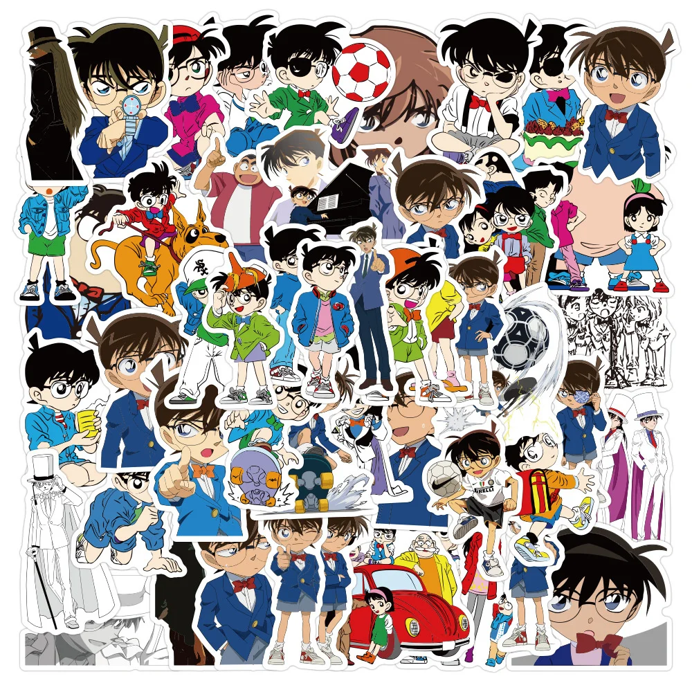 

10/30/50PCS New Detective Animation Graffiti Sticker Waterproof Luggage Laptop Scooter Water Cup Sticker Wholesale