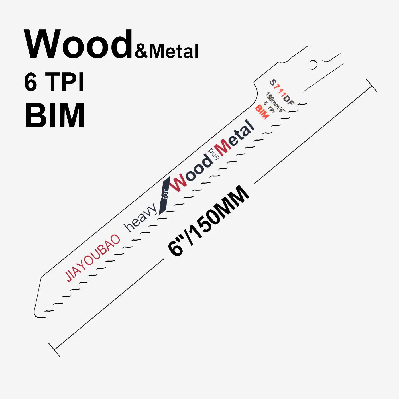 

150 мм Φ лезвие для сабельной пилы BIM 6 штук