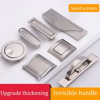 hardware invisible dark handle modern minimalist embedded concealed drawer pull handle dark platform