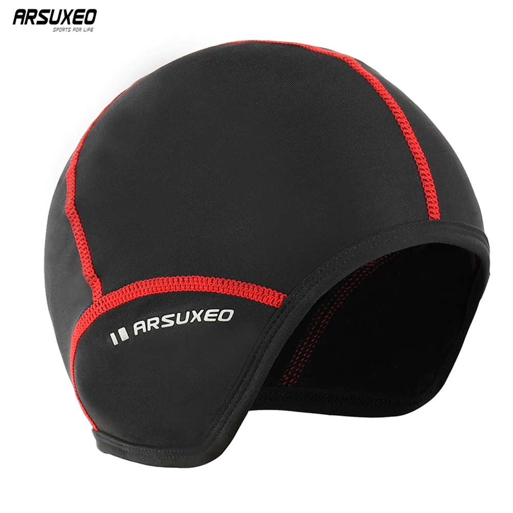 Зимние флисовые велосипедные шапки ARSUXEO спортивные для горного велосипеда