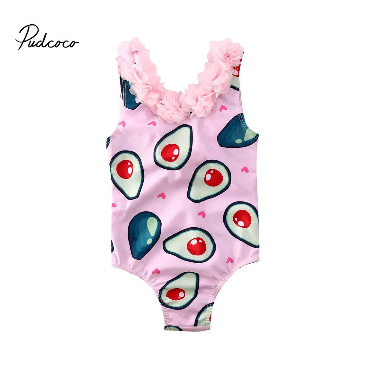 Pudcoco/Боди для маленьких девочек с авокадо бикини Цветочный купальник одежда