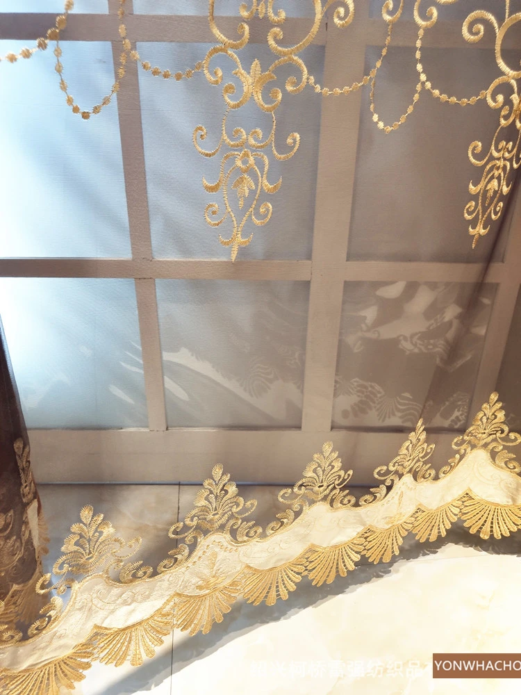 На заказ шторы роскошные европейские пасторальные винно-красные гостиная полые вышивка ткань затемненные шторы тюль с драпировкой B755
