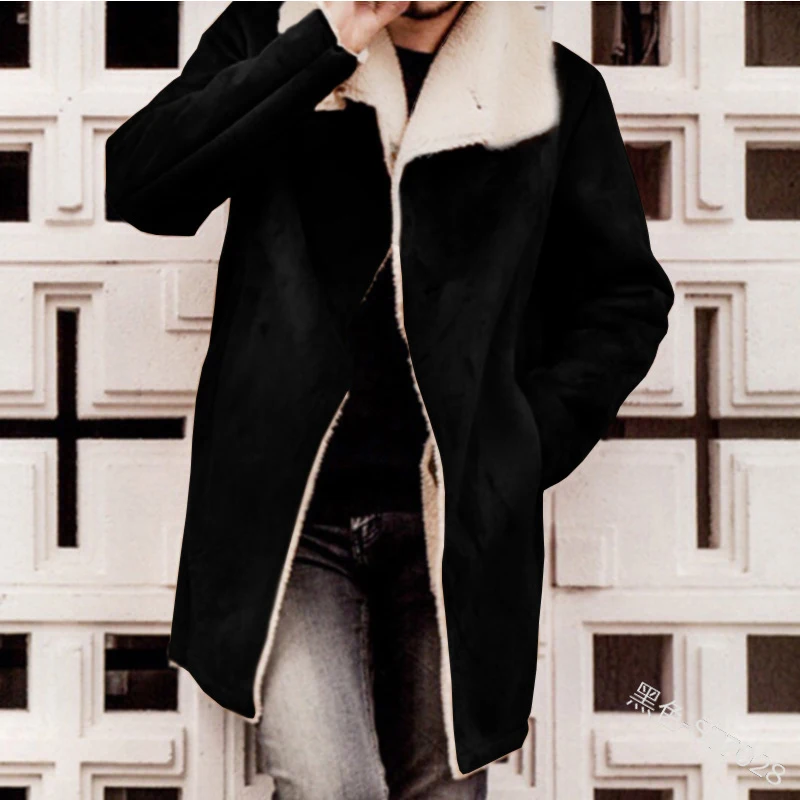 Осень зима мужская одежда большой размер длинные пальто новый тренд мода простой
