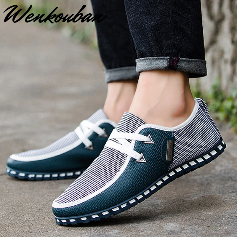 Туфли мужские без шнуровки повседневная обувь для вождения плоская подошва цвет