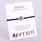 Браслет унисекс с шармами Для Софтбола, бейсбола, баскетбола, футбола, хоккея на поле, тенниса, унисекс, ювелирные изделия, Прямая поставка