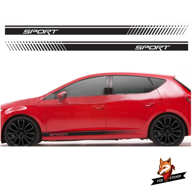 

2 шт. гоночный автомобиль в полоску Графика Стикеры s наклейки на авто спортивный стиль Виниловая пленка для оклеивания автомобилей, Классический корпус Стикеры наклейка спортивный автомобиль для сиденья