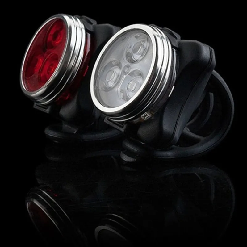 

Bicycle Lamp Mountain Bike Cob Warning Tail Lamp Set USB Charging Front Lamp + Tail Lamp Riding Accessories Compact Rainproof