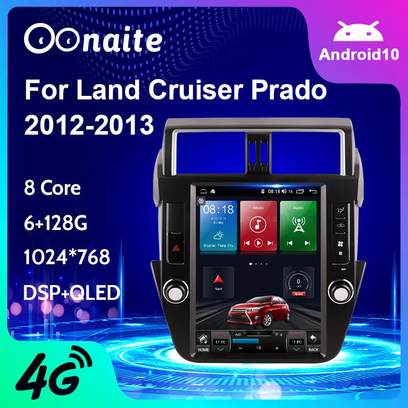 Android 10 4G для Toyota Land Cruiser Prado 150 2012-2013 автомобильное радио-навигация мультимедийный
