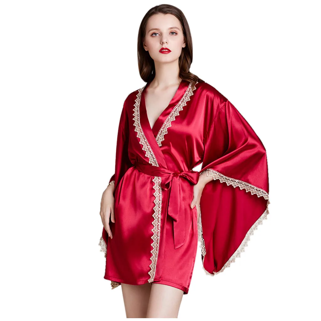 Одежда для сна халаты новинка 2020 модное женское нижнее белье с имитацией шелка