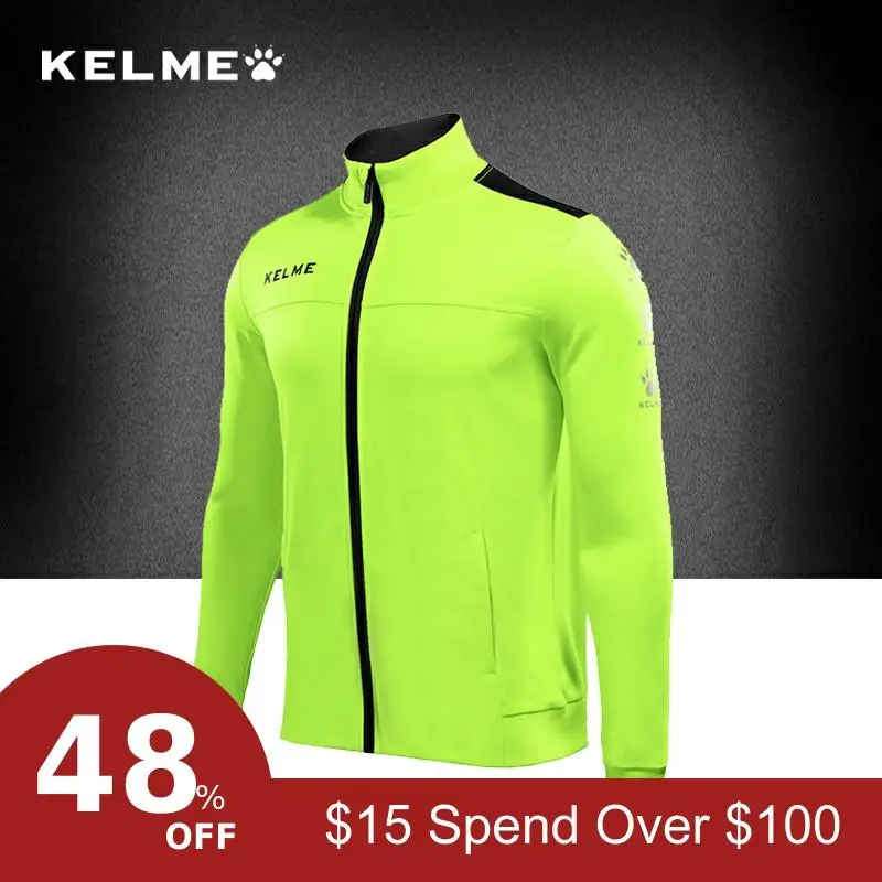 KELME куртка для бега Мужская дышащая быстросохнущая Спортивная тренировочная футбольная Джерси ветрозащитная верхняя одежда 3871307