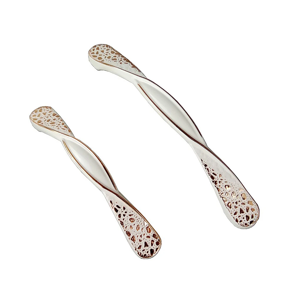 Европейские Lvory белые розовые золотые мебельные ручки для кухни шкафов ящиков