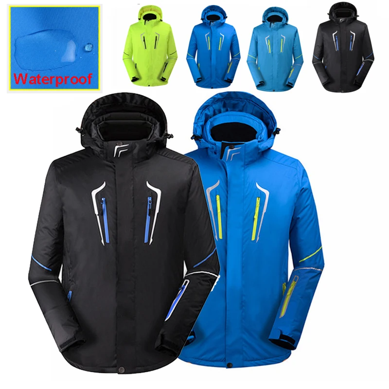 Лыжные куртки мужские теплые Водонепроницаемые Дождевики уличные походные