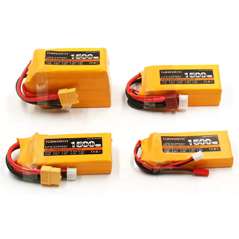 

2PCS/Pack Batteries 2S 7.4V 1500mAh 25C 35C 60C RC Drone LiPo Battery For RC Airplane Helicopter Quadrotor Drone Car Truck