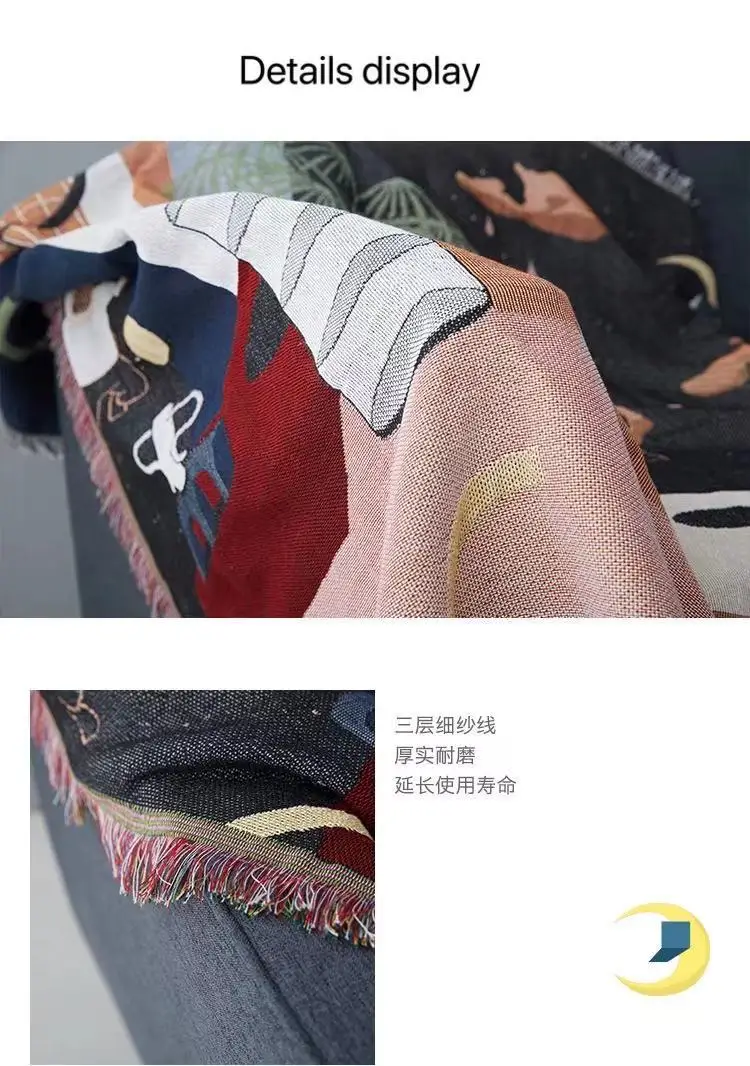 

Space travel tassel geometric sofa line blanket wall tapestry bedspread dormitory camping blanket shopping art carpet piano