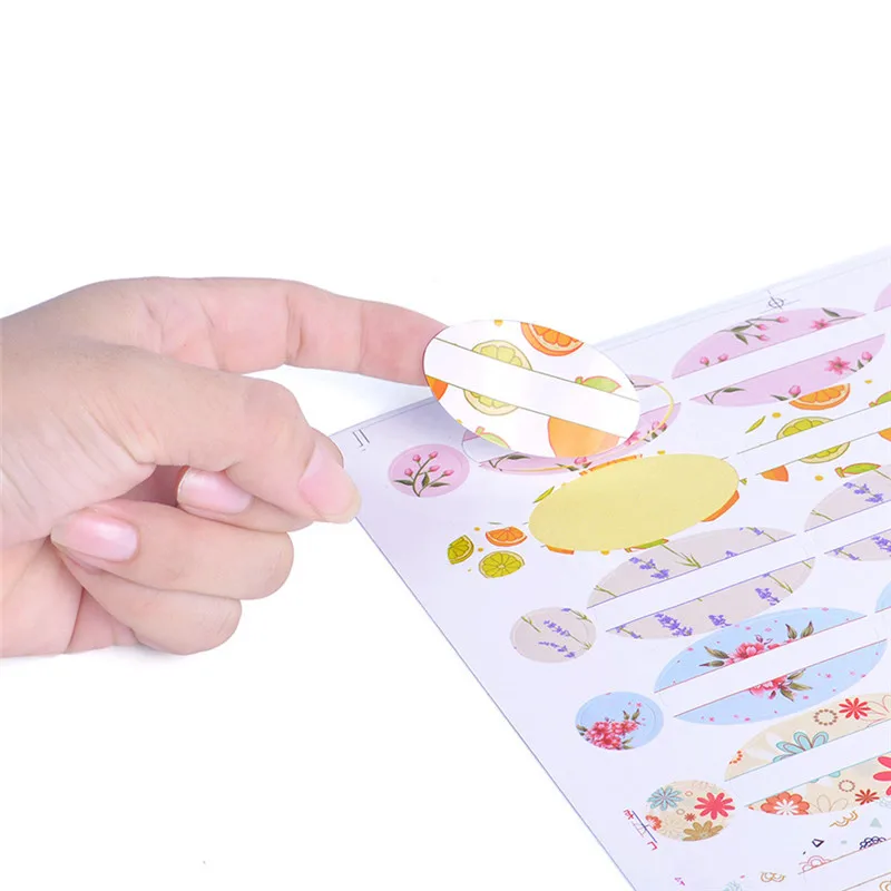 Наклейки круглые для бутылки с эфирными маслами овальная форма 4 листа s флакон