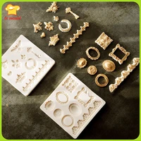 european style dress pattern variety of sugar cakes silicone mould dry peis molds