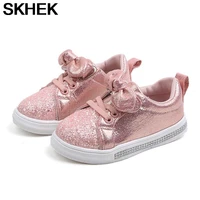 girls sneakers lace up shoes kids flats platform shoes girls bling casual shoes toddler butterfly knot children skateboard