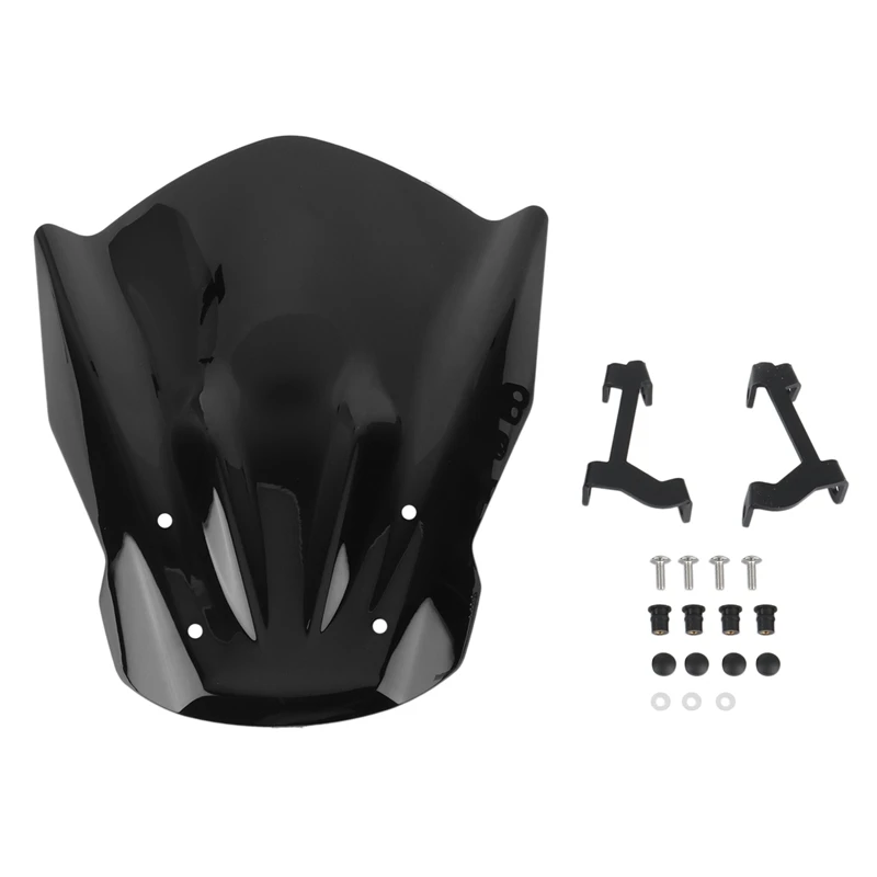 

Motorcycle Windshield Windscreen with Mounting Bracket Wind Deflectors for YAMAHA MT07 MT-07 2013-2017
