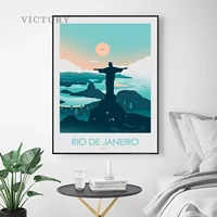 wall art hd prints rio de janeiro travel canvas poster home decor painting tree green picture artwork for interior room decor