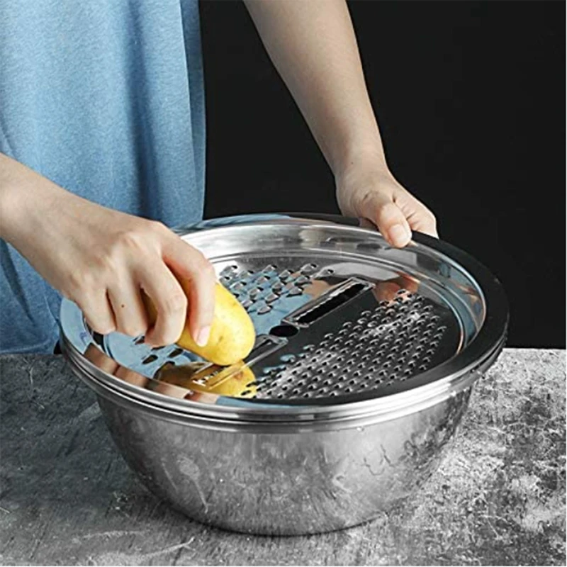 Сливная овощерезка сливная корзина из нержавеющей стали 3 в 1 кухонная