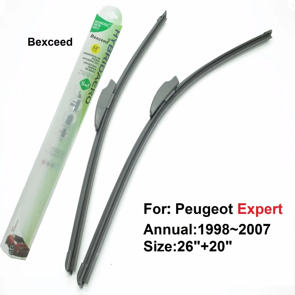 

Flat Wiper Blade for Peugeot Expert Bexceed of Car Windshield 26"+20" 1998 1999 2000 2001 2002 2003 2004 2007