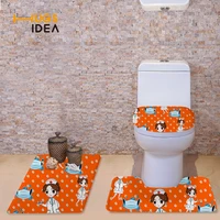 hugsidea toilet set bathroom accessories 3pcsset cartoon nurse brand design bathroom soft warm toilet seat cover accessories
