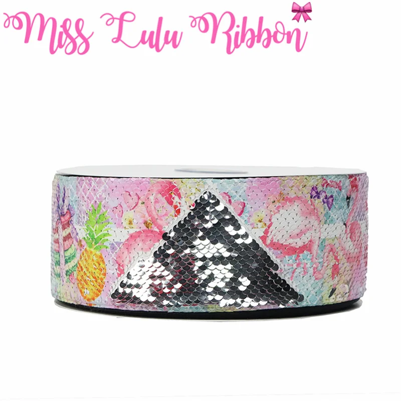 Бант для волос с фруктами мороженым альпакой розовым фламинго двусторонними