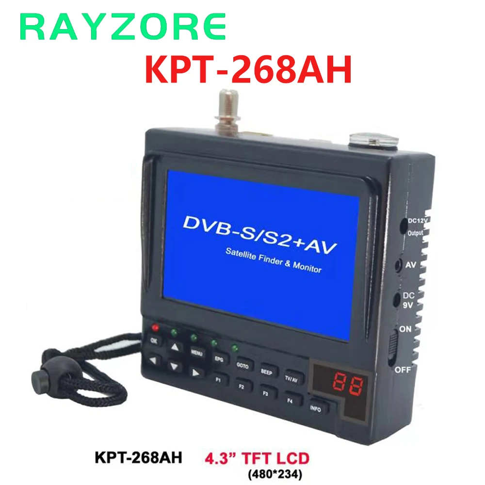 KPT 268AH DVB S2 для спутникового ТВ приемника Finder Full HD цифровой Satfinder метр MPEG 4 модулятор