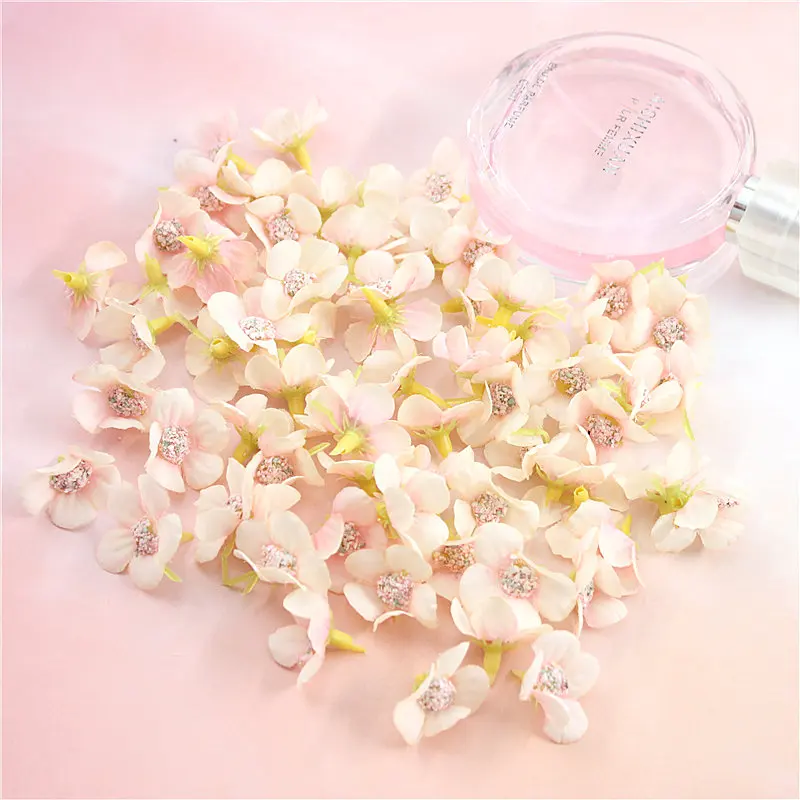 light pink 2 см многоцветная Маргарита Флорес cabezas мини seda flores artificiales para guirnalda Скрапбукинг hogar boda украшение - Цвет: light pink