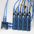 PCI-e Express, 1X до 4 портов PCIE 16X, усилитель концентратора, переходная карта с кабелем USB 3,0 фута, Прямая поставка